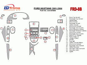 Ford Mustang 2001 - 2004 Dash Trim Kit