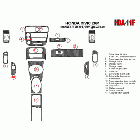 Honda Civic 2001 - 2001 Dash Trim Kit