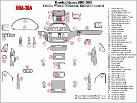 Honda Odyssey 2005 - 2010 Dash Trim Kit