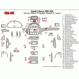 Honda Odyssey 2005 - 2010 Dash Trim Kit