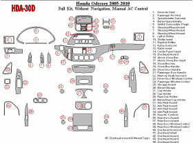 Honda Odyssey 2005 - 2010 Dash Trim Kit
