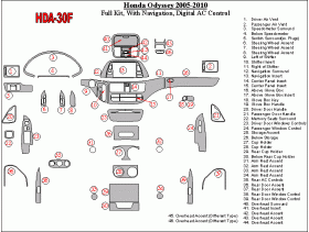 Honda Odyssey 2005 - 2010 Dash Trim Kit