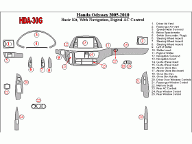 Honda Odyssey 2005 - 2010 Dash Trim Kit