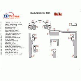 Honda S2000 2006 - 2009 Dash Trim Kit