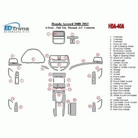 Honda Accord 2008 - 2012 Dash Trim Kit