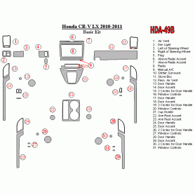 Honda CR-V 2010 - 2011 Dash Trim Kit