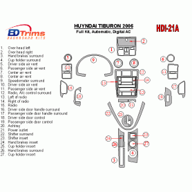 Hyundai Tiburon 2006 - 2006 Dash Trim Kit