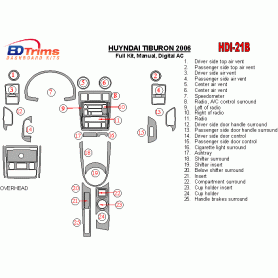 Hyundai Tiburon 2006 - 2006 Dash Trim Kit