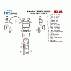 Hyundai Tiburon 2009 - 9999 Dash Trim Kit