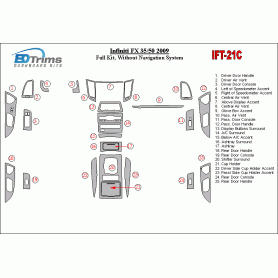 Infiniti FX 2009 - 2009 Dash Trim Kit