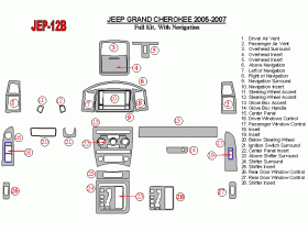 Jeep Grand Cherokee 2005 - 2007 Dash Trim Kit