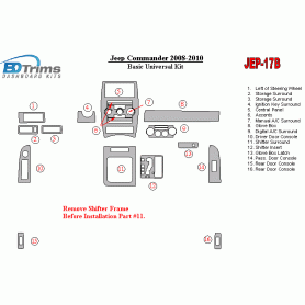 Jeep Commander 2008 - 2010 Dash Trim Kit