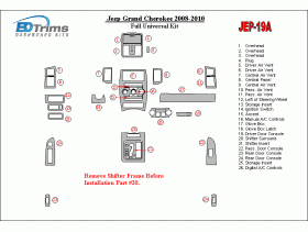 Jeep Grand Cherokee 2008 - 2010 Dash Trim Kit