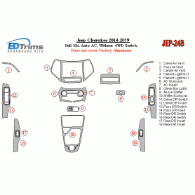 Jeep Cherokee 2014 - 2019 Dash Trim Kit