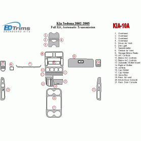 Kia Sedona 2002 - 2005 Dash Trim Kit