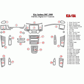 KIA OPTIMA 2007 - 2008 Dash Trim Kit