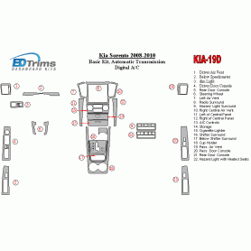 KIA Sorento 2008 - 2010 Dash Trim Kit