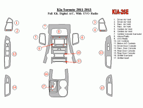 KIA Sorento 2011 - 2013 Dash Trim Kit