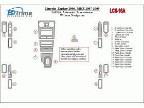 Lincoln Zephyr 2006 - 2006 Dash Trim Kit