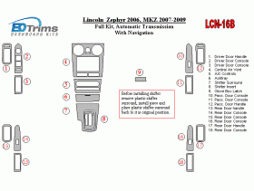 Lincoln Zephyr 2006 - 2006 Dash Trim Kit