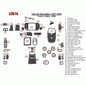 Lincoln Navigator 1997 - 1999 Dash Trim Kit