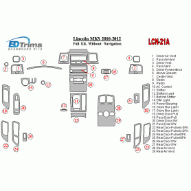 Lincoln MKS 2010 - 2012 Dash Trim Kit