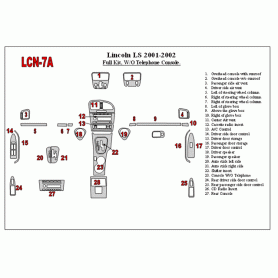 Lincoln LS 2001 - 2002 Dash Trim Kit