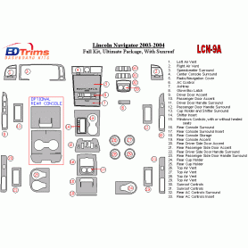 Lincoln Navigator 2003 - 2004 Dash Trim Kit
