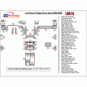 Land Rover Range Rover Sport 2005 - 2009 Dash Trim Kit
