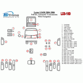 Lexus LS 2004 - 2006 Dash Trim Kit