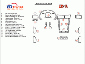 Lexus GS 2006 - 2011 Dash Trim Kit