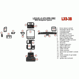 Lexus LX-470 1998 - 2002 Dash Trim Kit