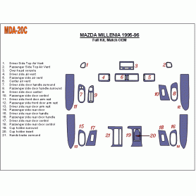 Mazda Millenia 1995 - 1996 Dash Trim Kit