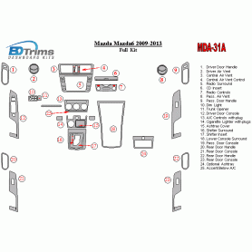 Mazda Mazda6 2009 - 2013 Dash Trim Kit