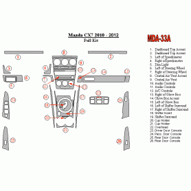 Mazda CX7 2010 - 2012 Dash Trim Kit