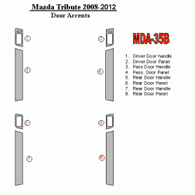 Mazda Tribute 2008 - 2012 Dash Trim Kit