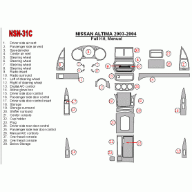 Nissan Altima 2003 - 2004 Dash Trim Kit