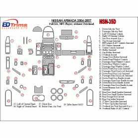 Nissan Armada 2004 - 2007 Dash Trim Kit