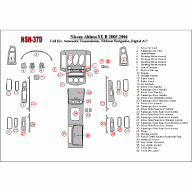 Nissan Altima 2005 - 2006 Dash Trim Kit