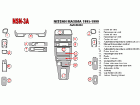 Nissan Maxima 1995 - 1999 Dash Trim Kit