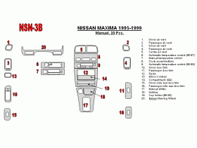 Nissan Maxima 1995 - 1999 Dash Trim Kit