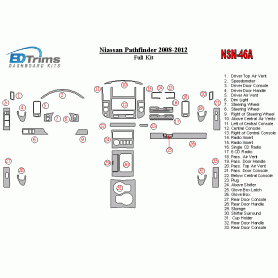 Nissan Pathfinder 2008 - 2012 Dash Trim Kit