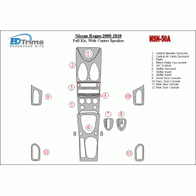 Nissan Rogue 2008 - 2010 Dash Trim Kit