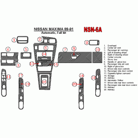 Nissan Maxima 1989 - 1991 Dash Trim Kit