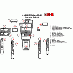 Nissan Maxima 1989 - 1991 Dash Trim Kit