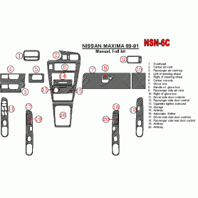 Nissan Maxima 1989 - 1991 Dash Trim Kit