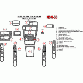 Nissan Maxima 1989 - 1991 Dash Trim Kit