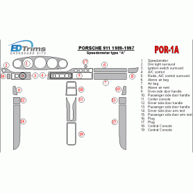 Porsche 911 1989 - 1997 Dash Trim Kit