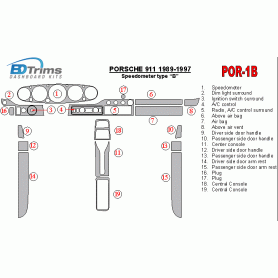 Porsche 911 1989 - 1997 Dash Trim Kit