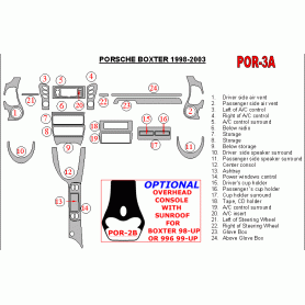 Porsche Boxter 1998 - 2004 Dash Trim Kit